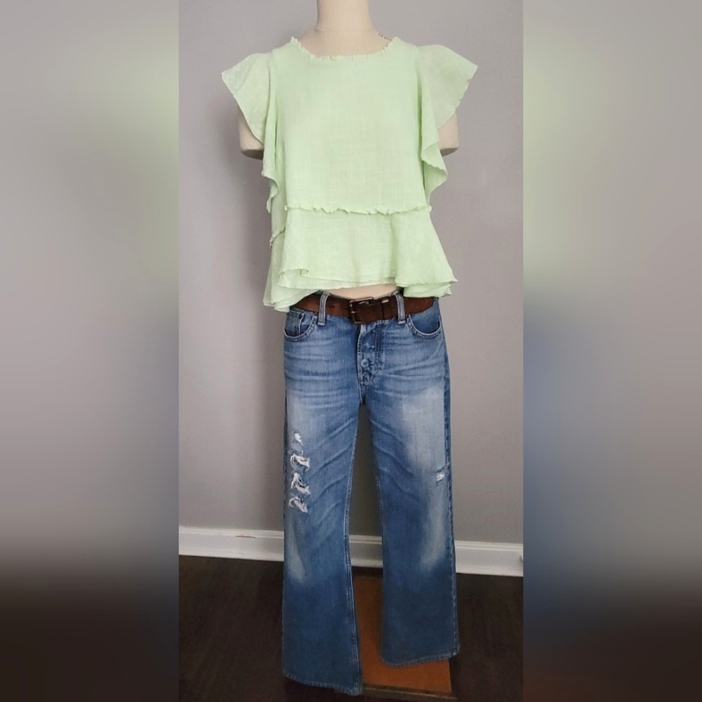 Anthropplogie Maeve Mint Green Top.